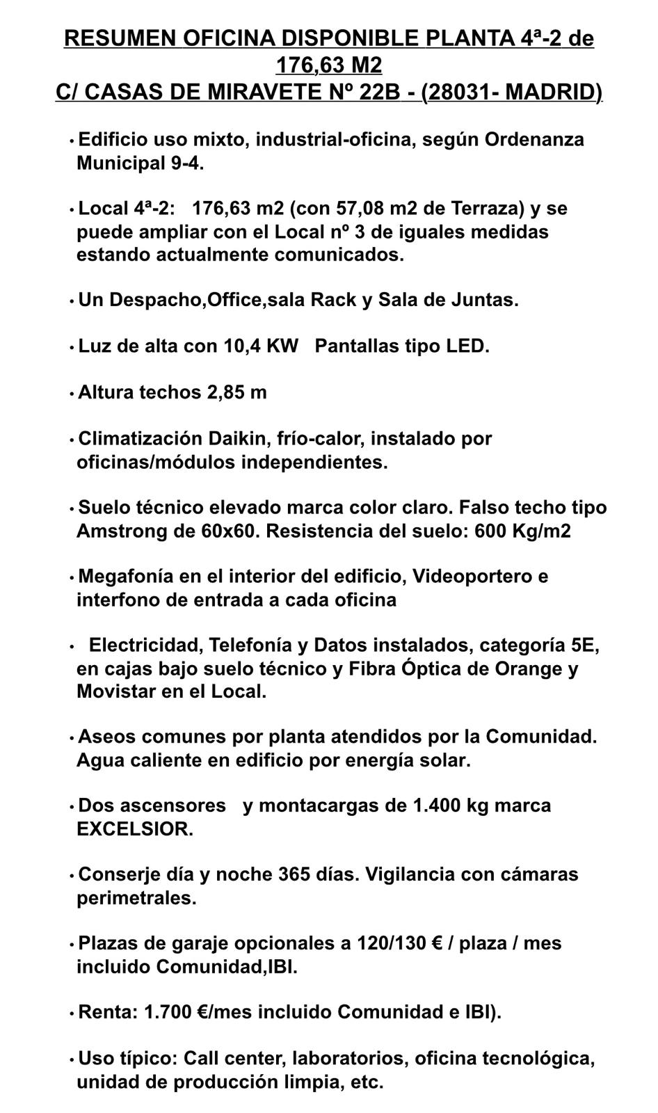 Alquiler Oficina - Casas de Miravete, Madrid - 8