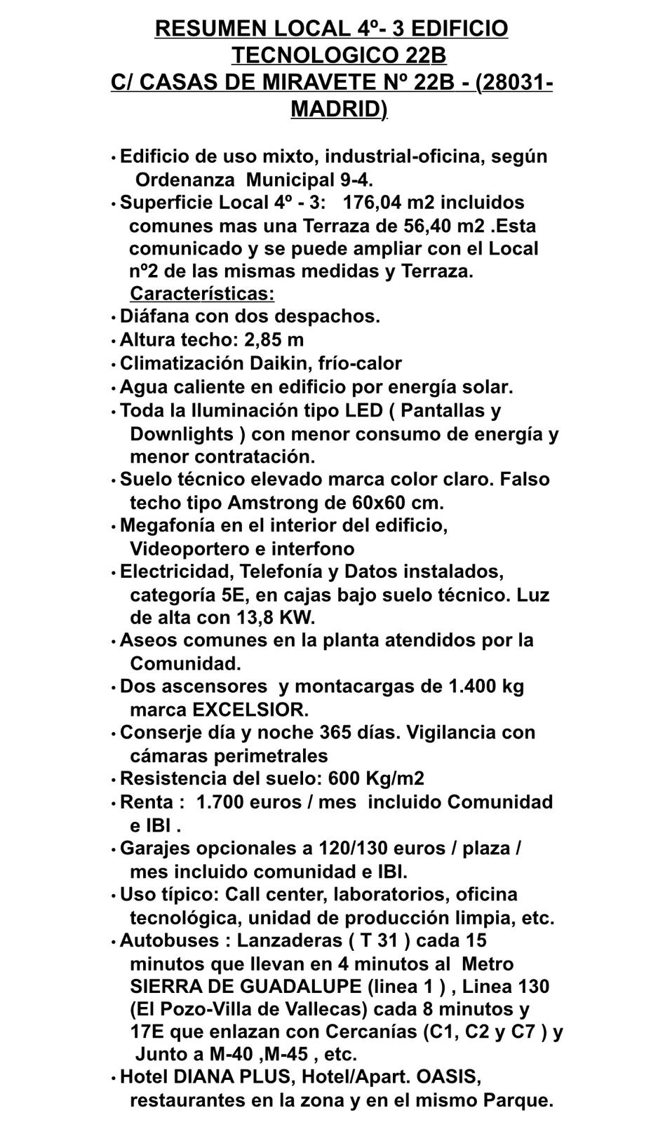 Oficina Alquiler - Miravete, Madrid - 9