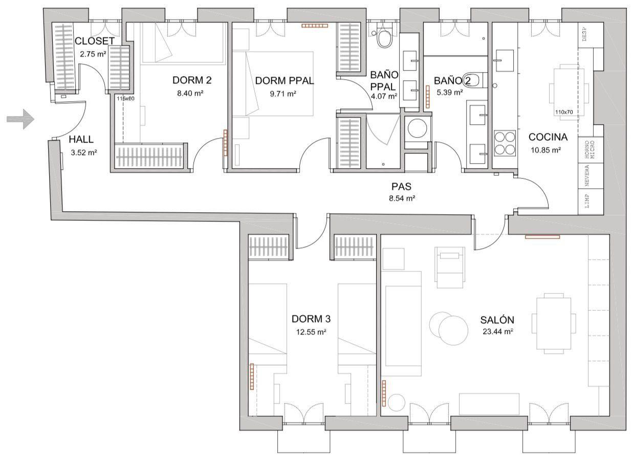 Piso en Venta en Av. de la Ciudad de Barcelona - 17