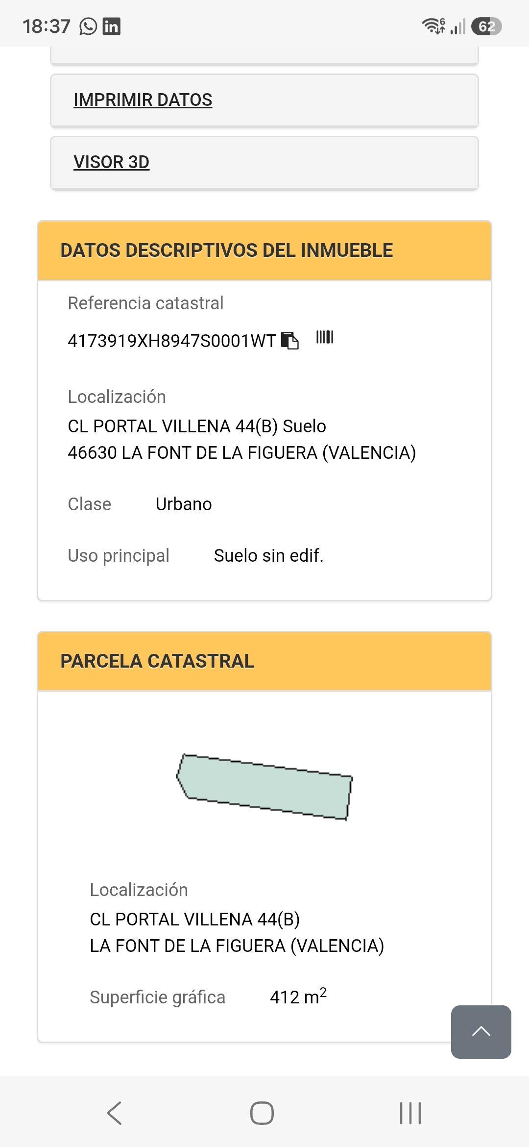Parcela en Venta en Carrer Portal de Villena - 6