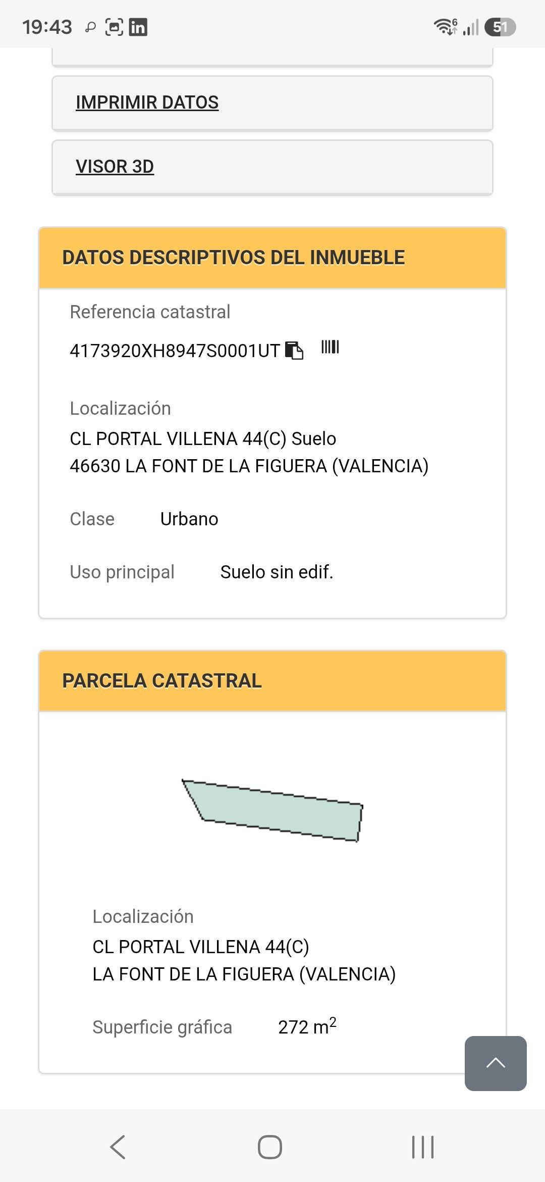 Parcela en Venta en Carrer Portal de Villena - 6